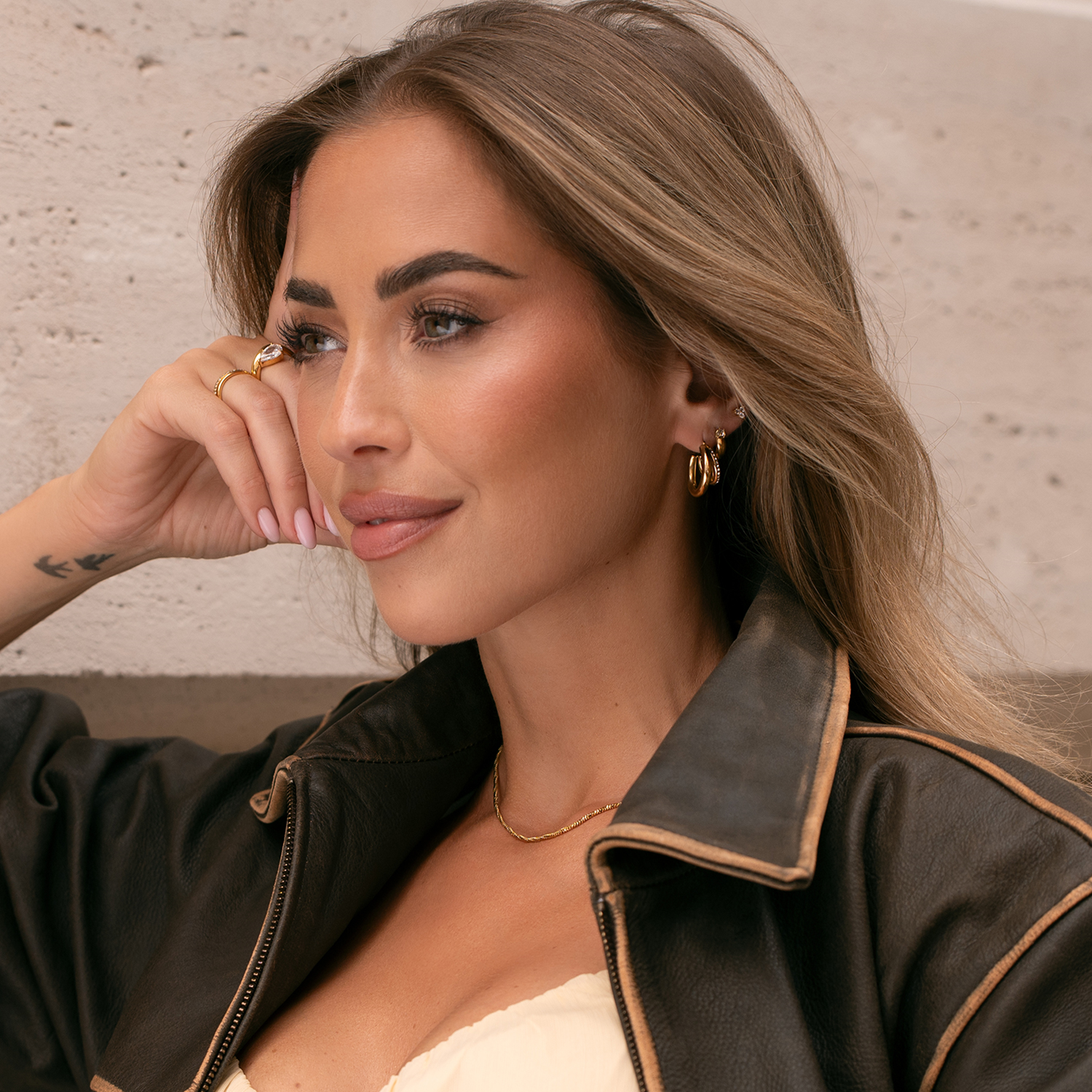 Mockberg Kenza Raya Gold Plated Hoops MB1759