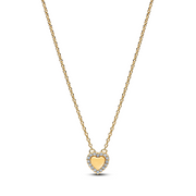 Pandora Timeless Gold Plated Sparkling Heart Halo Necklace 364364C01-45