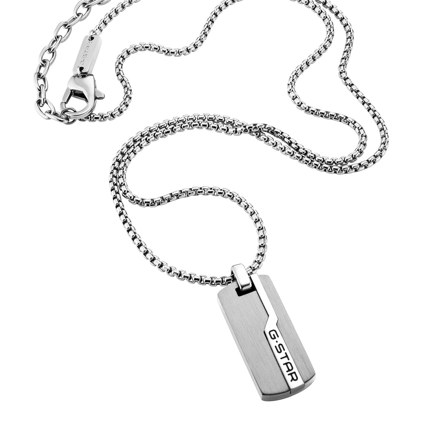 G-STAR Unistrial Silver Box Chain Necklace GSJ.112.01