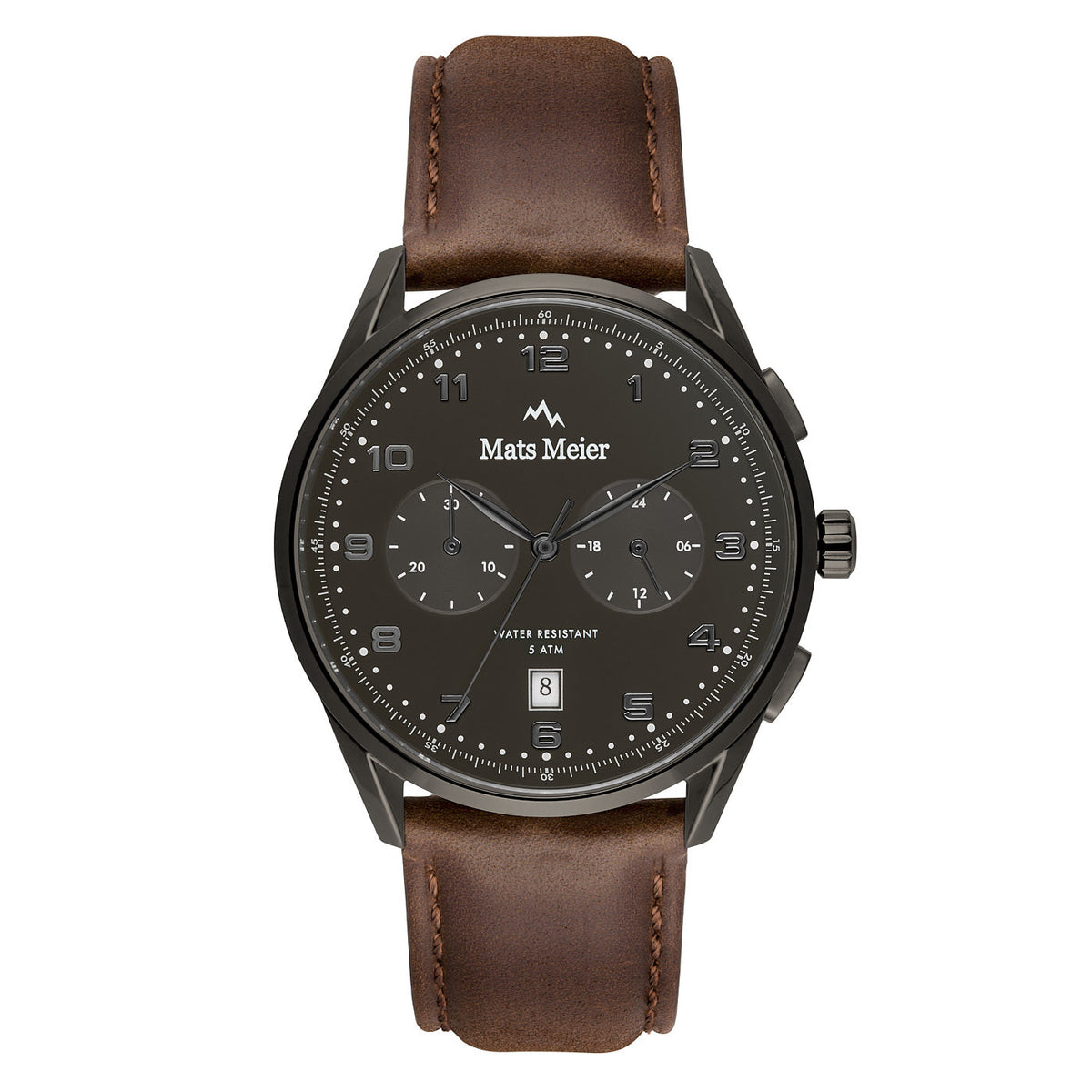 Mats Meier Mont Vélan Chrono Grijs/Brown Watch MM10005
