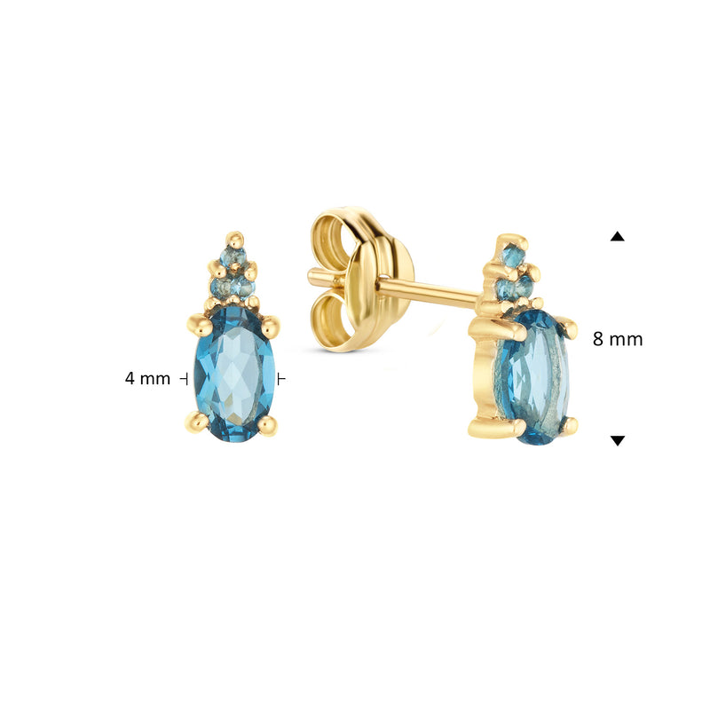 Jackie Gold 14K Golden Ear Studs JKE24.449-zoom-