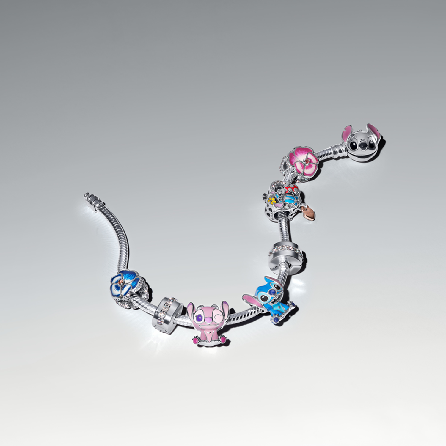 Pandora Collabs 925 Sterling Silver Disney Lilo & Stitch Angel Charm 793739C01