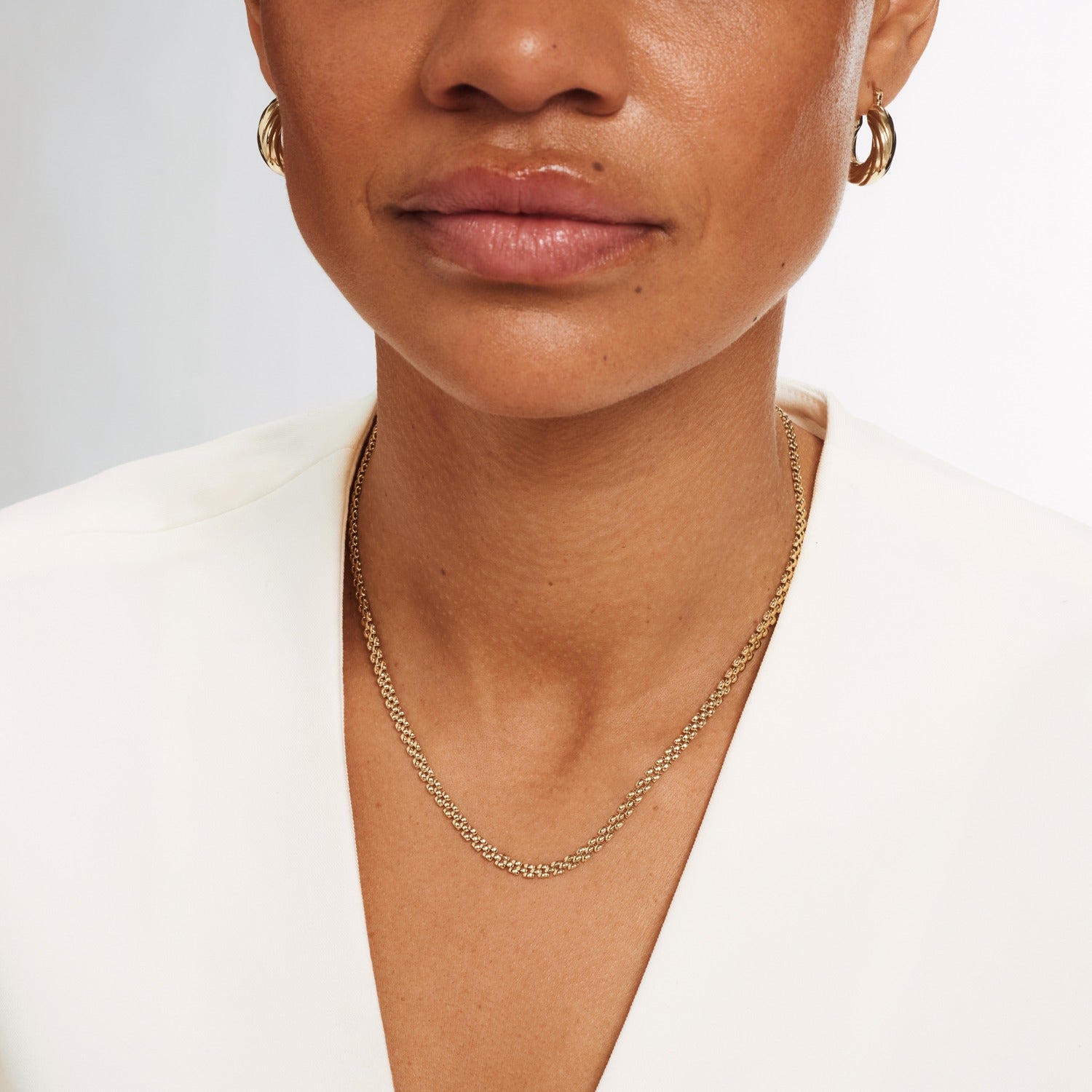 Isabel Bernard Aidee Rosine 14 Carat Golden Schakel Necklace IB340164