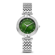 Parte Di Me Orologio Rond DamenUhr Silberfarbene und Groen PDM09010