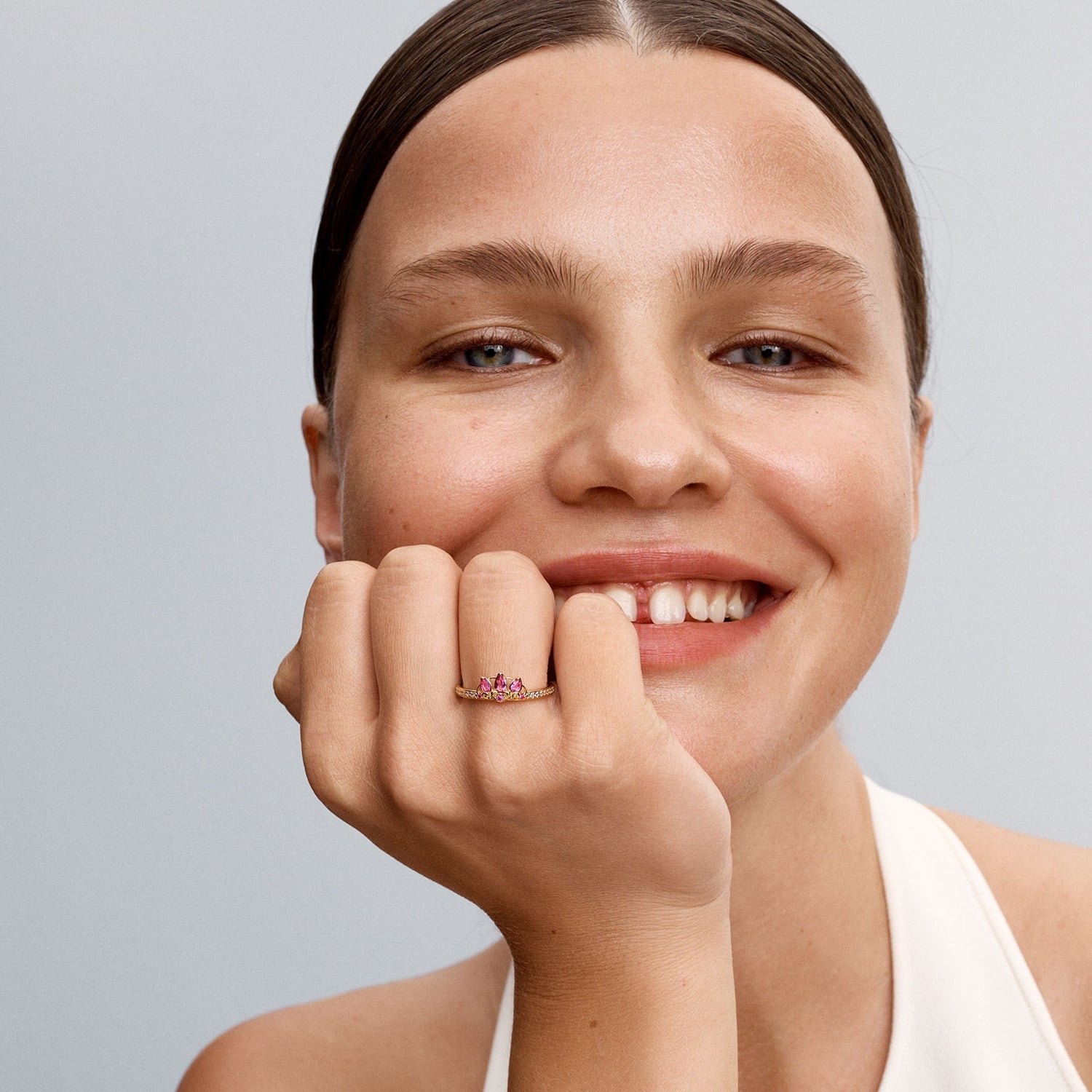 Pandora Disney Gold coloured Rapunzel Ring 163651C01-56