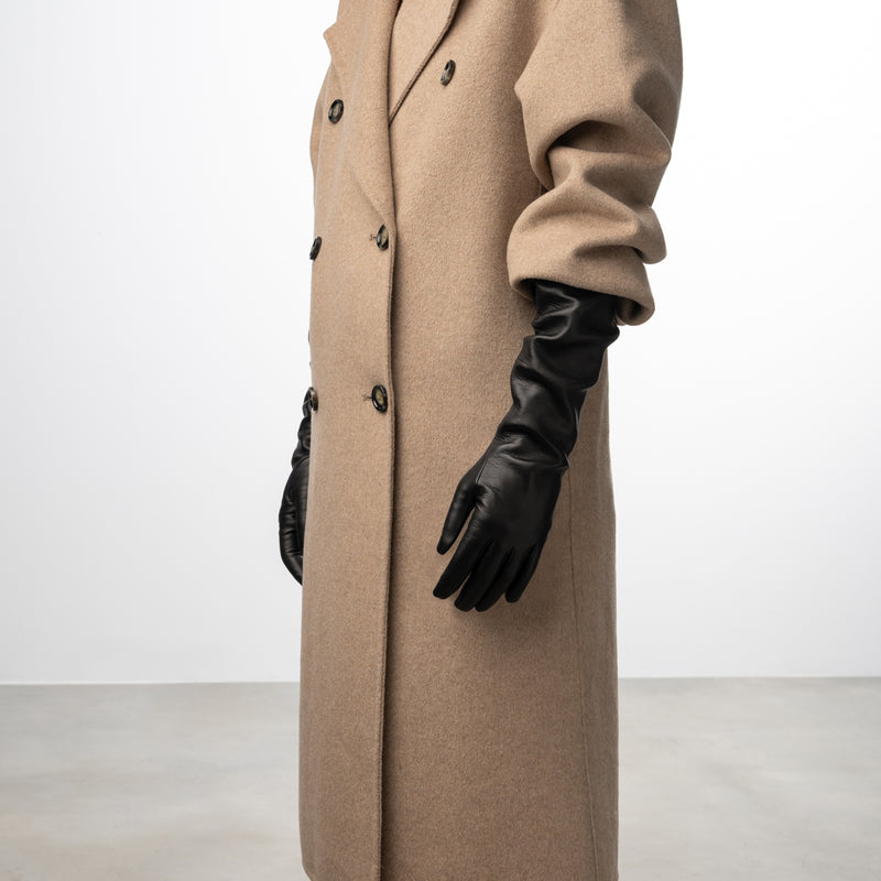 Isabel Bernard Honoré Estelle schwarze Lederhandschuhe aus Ziegenleder IB67005-301-6.5-zoom-