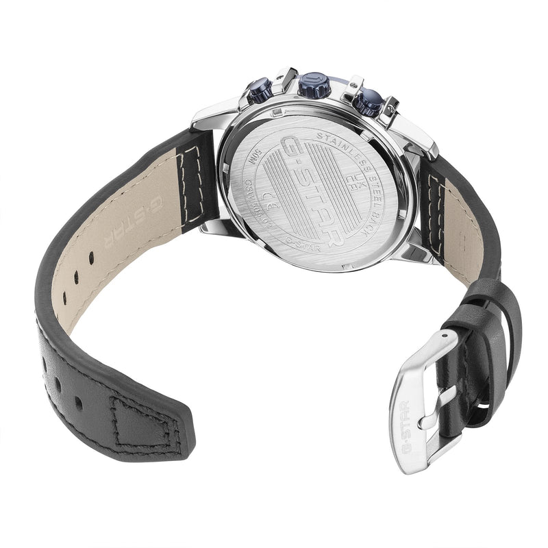 G-STAR Bend3D Blaue Silberfarbene Herrenuhr GSW.505.02-zoom-