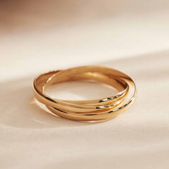 Isabel Bernard Rivoli Méline 14 Carat Golden Trinity Ring IB330078-60