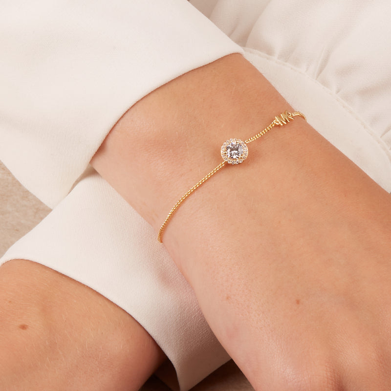 Michael Kors Premium 925 Sterling Silber Goldfarbene Armband MKC1206AN710 (Länge: 22.00 cm)-zoom-