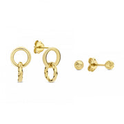 Isabel Bernard Cadeau D'Isabel 14 Karat | Gold Ohrringe Set IB90146