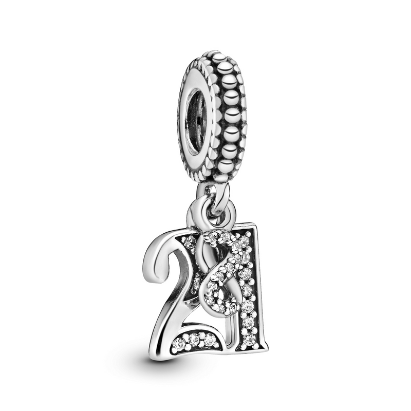Pandora People 925 Sterling Silver 21st Celebration Dangle Charm 797263CZ-zoom-