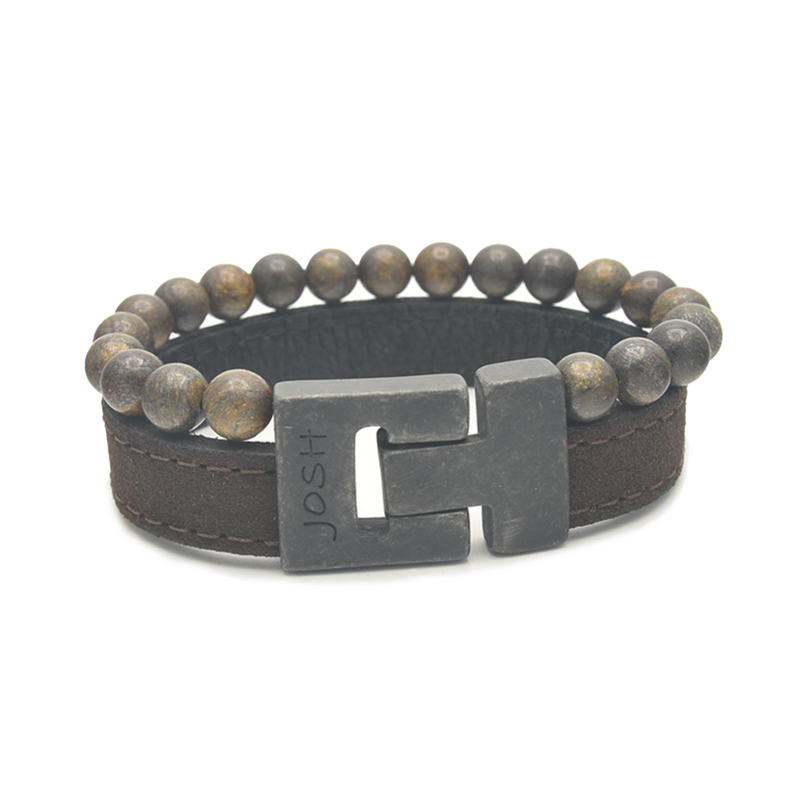 Josh Brown Natural Stone Bracelet 25039VB/BRWN/MED-zoom-