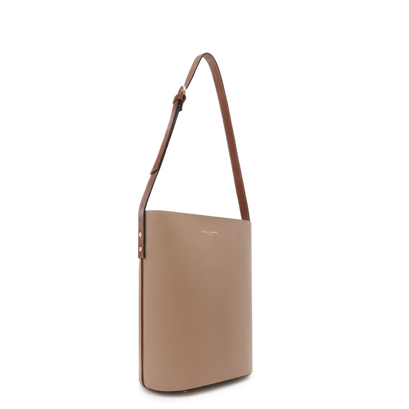 Isabel Bernard Honoré Lora Taupe Kalbsleder Umhängetasche IB25085-378-zoom-