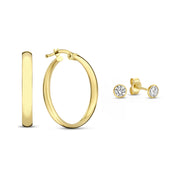 Isabel Bernard Cadeau d´Isabel 14 Karat | Gold Ohrringe Set IB90121