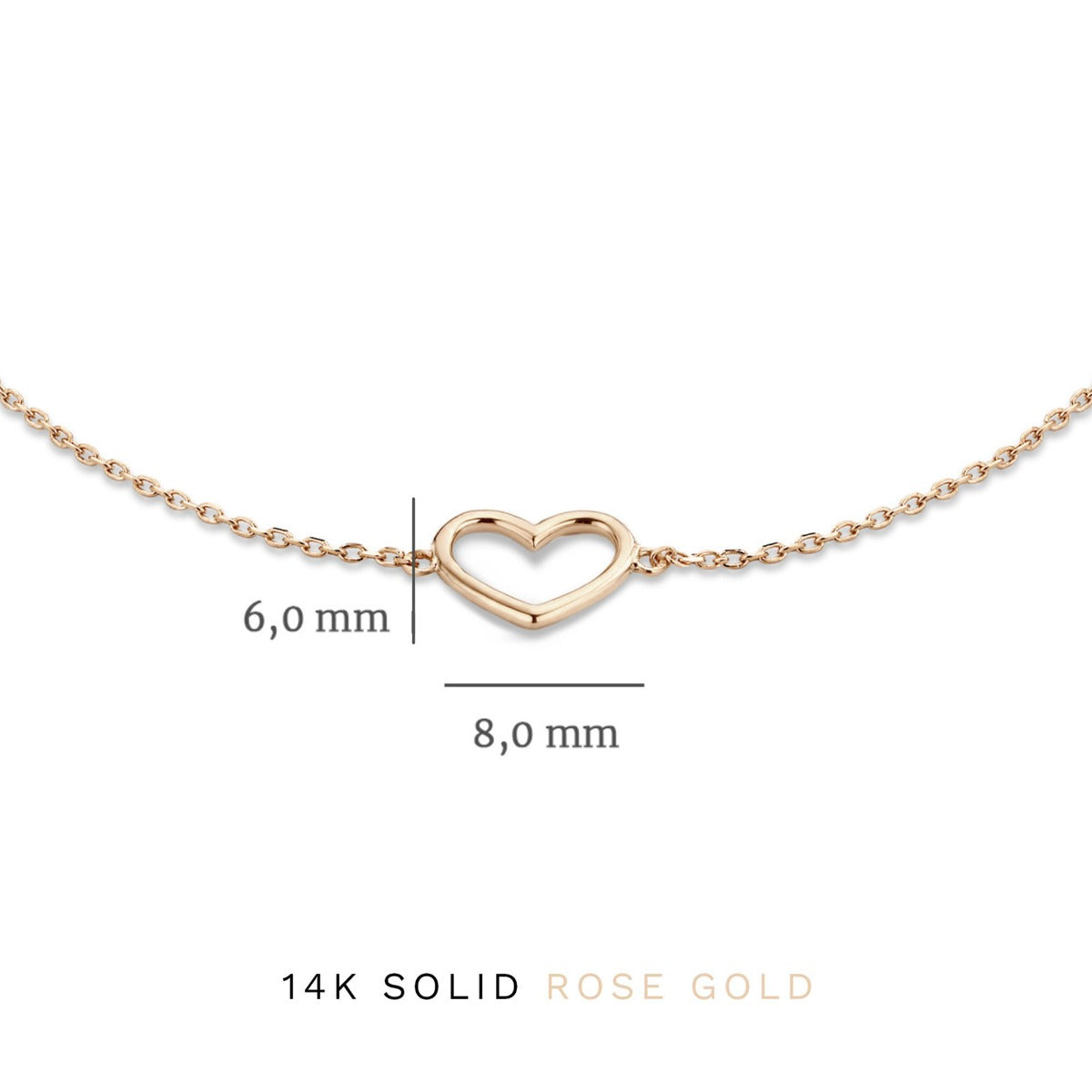 Isabel Bernard Cadeau d'Isabel 14 Carat Rosegold Necklace and Bracelet giftset IB90060