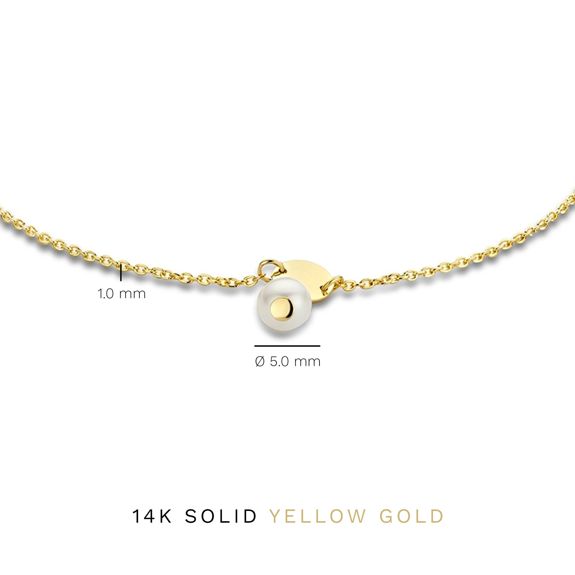 Isabel Bernard Belleville Luna 14 Carat Golden Bracelet IB320020 (Length: 16.00-18.00 cm)