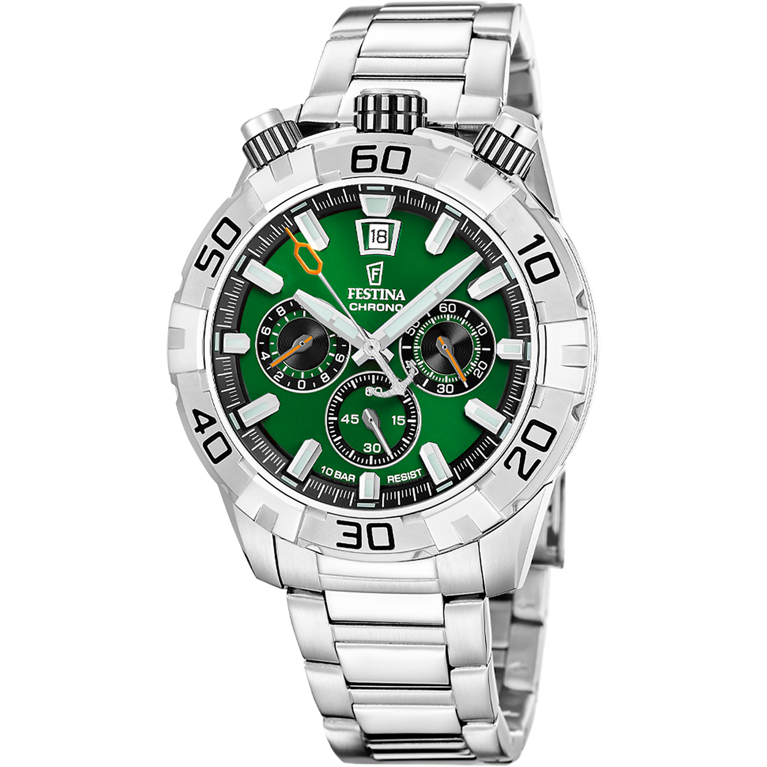 Festina Bullhead Green Chronograph Men's Watch F20743/2