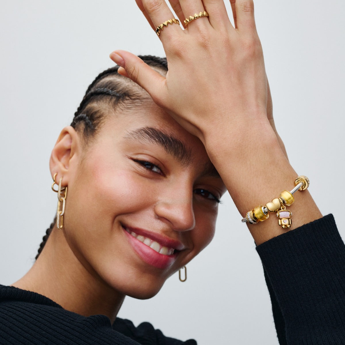 Pandora Moments 14 Karat Gold Plated Earrings 268307C00