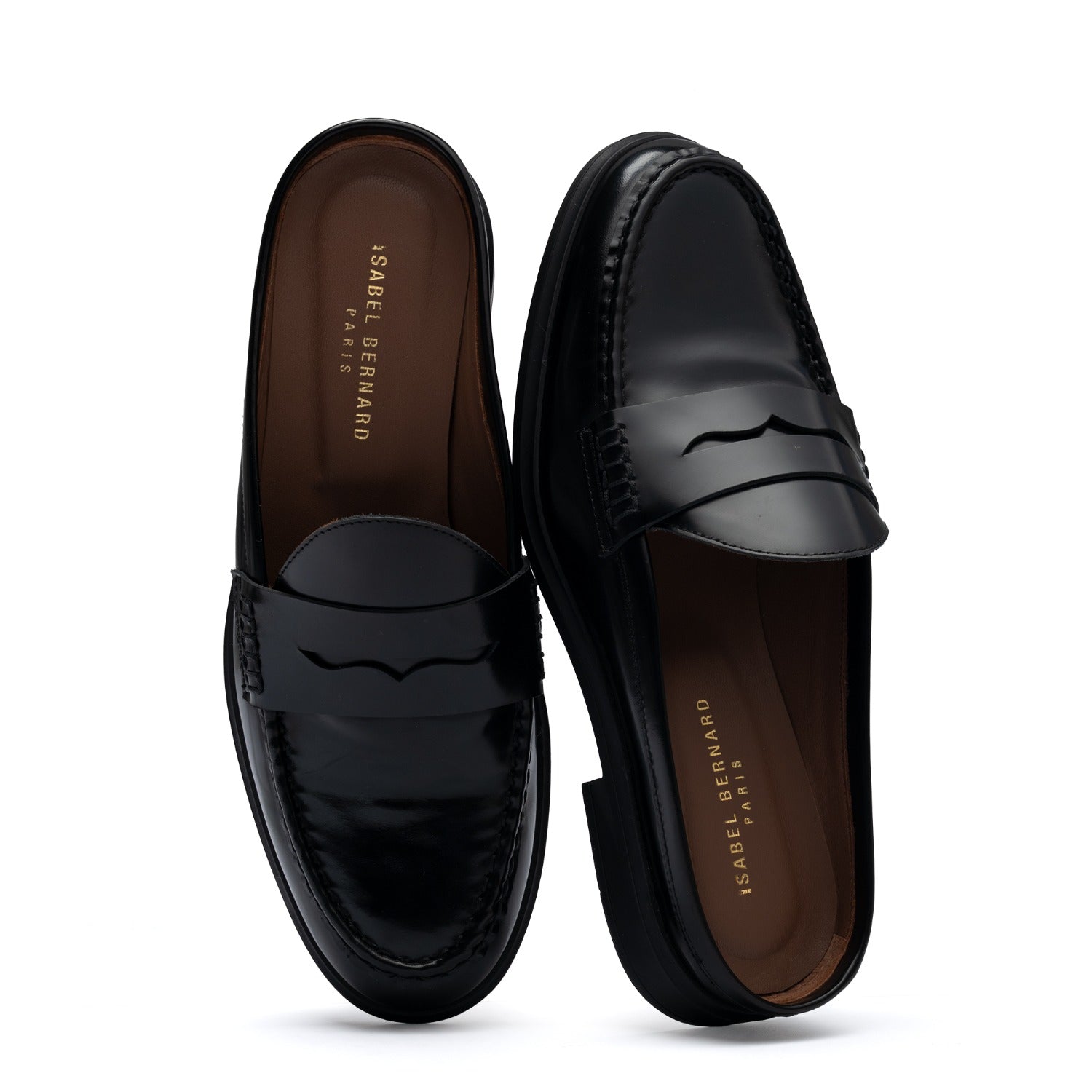 Vendôme Blandine black spazzolato leather mules IB51016-601-35