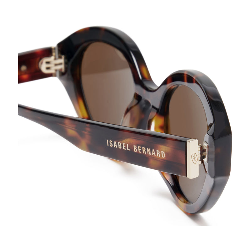 Isabel Bernard La Villette Rosaire Braun Tortoise Oval Sonnenbrille IB400002-14-14-zoom-
