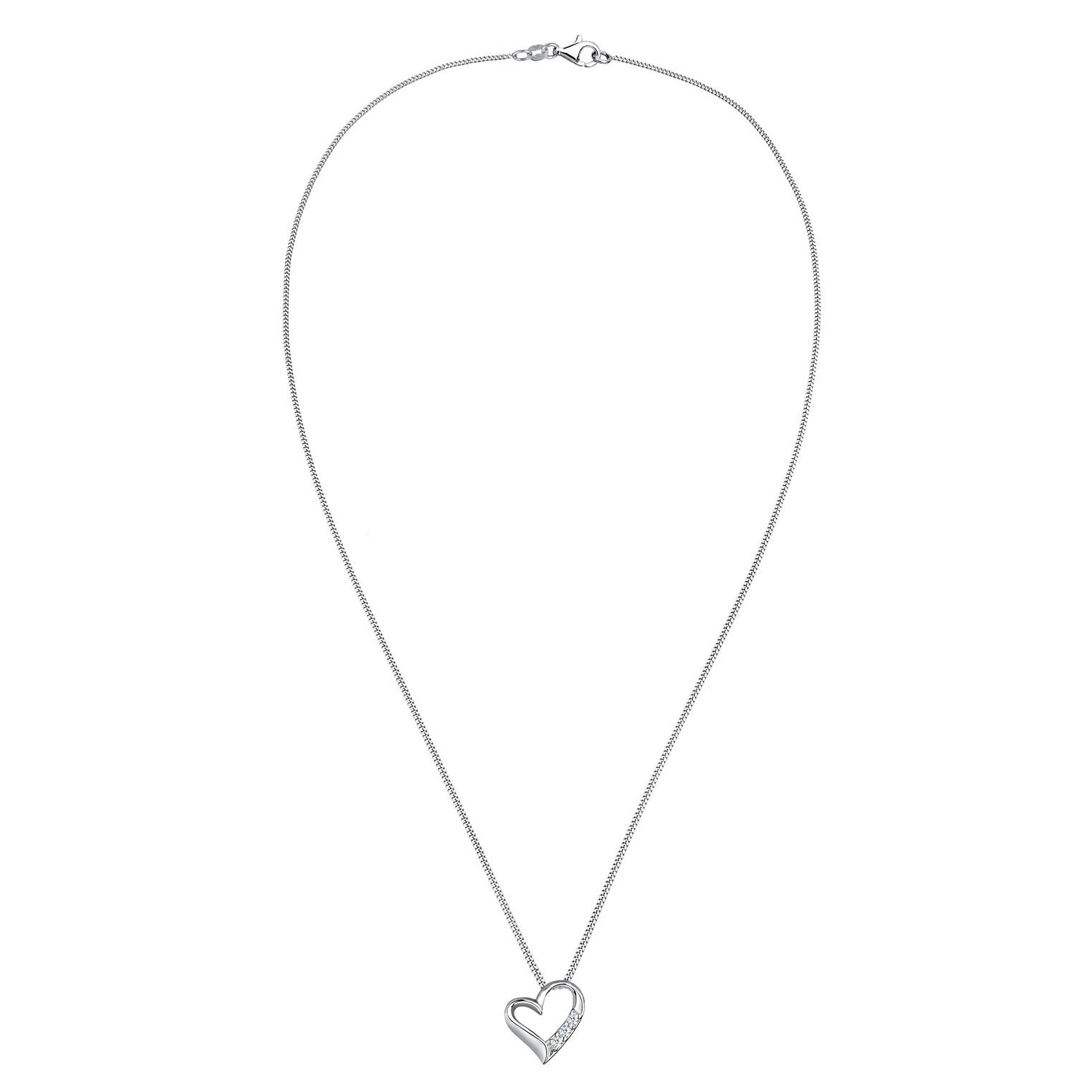 Elli 925 Sterling Silver Necklace with Diamond (0.045 ct) 2004-BF-0007552-001