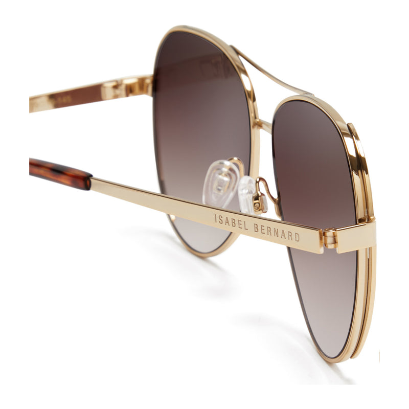 Isabel Bernard La Villette Ruby Goldfarbene Aviator Sonnenbrille IB400004-15-14-zoom-