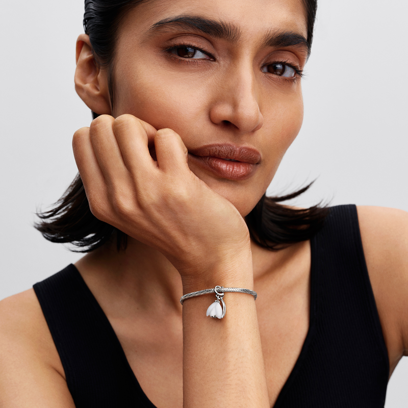 Pandora Moments 925 Sterling Silver Snowdrop Flower Dangle Charm 794239C01-zoom-