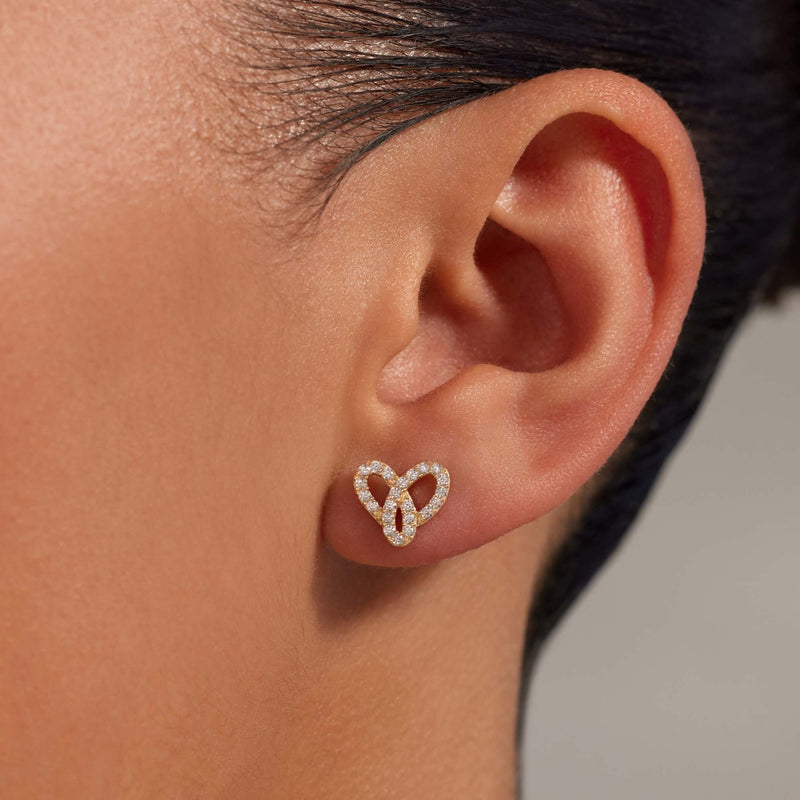 Beloro Jewels Monte Napoleone Dorothee 9 Karat Gold Ohrstecker mit Zirkonia-Steinen BO360121-zoom-