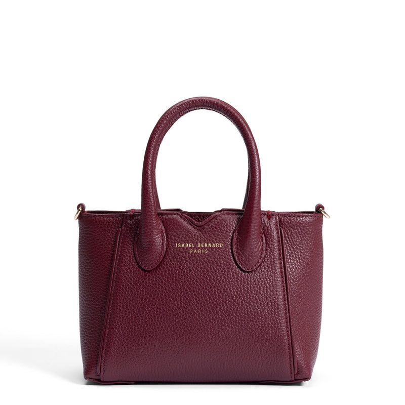 Isabel Bernard Honoré Cloe Mini Bordeaux Kalbsleder Handtasche IB21124-052-zoom-