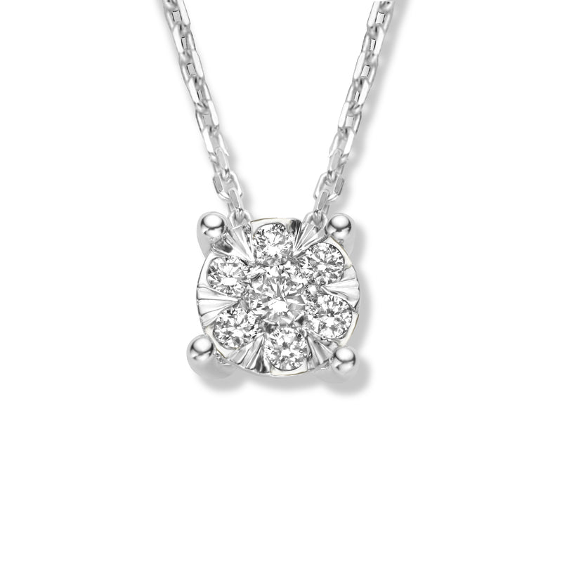 Isabel Bernard De la Paix Hanaé 14 Karat | Weißgold Halskette | Diamant 0.14 Karat | IBD350010-zoom-