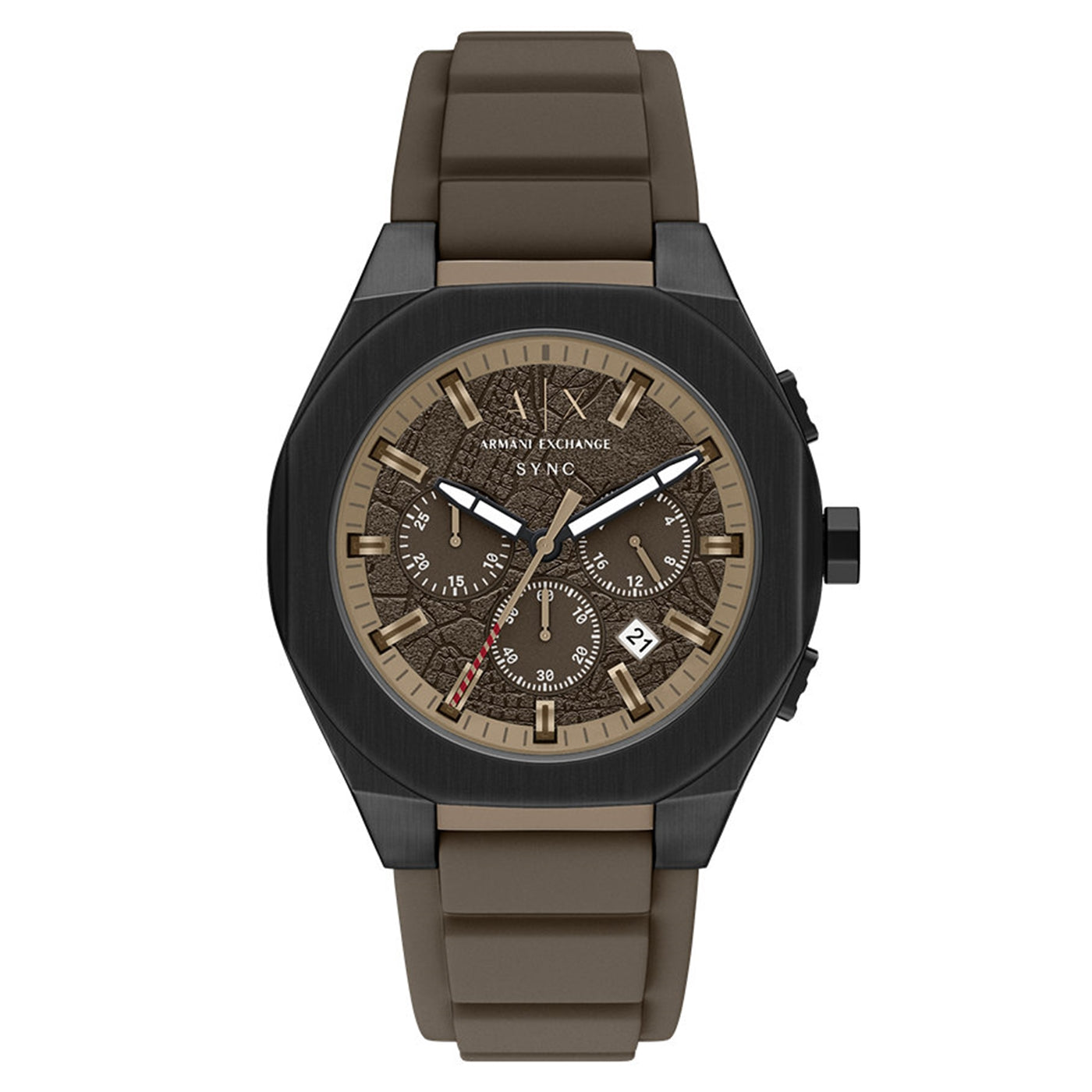Armani Exchange Sync Round Brown Dial Watch AX4293