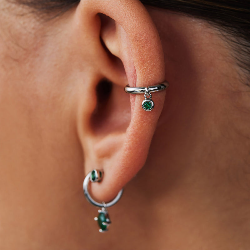 Violet Hamden Venus 925 Sterling Zilveren Ear Cuff Met Geboortesteen VH370001-JAN-zoom-