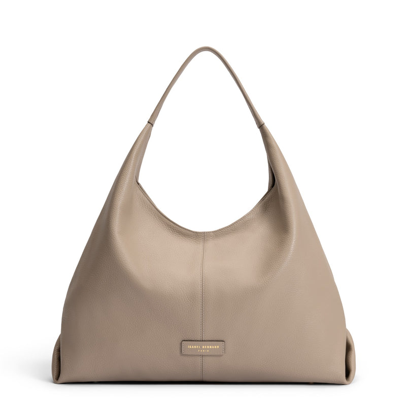 Isabel Bernard Honoré Grace taupefarbene Leder-Schultertasche aus Kalbsleder IB25093-078-zoom-