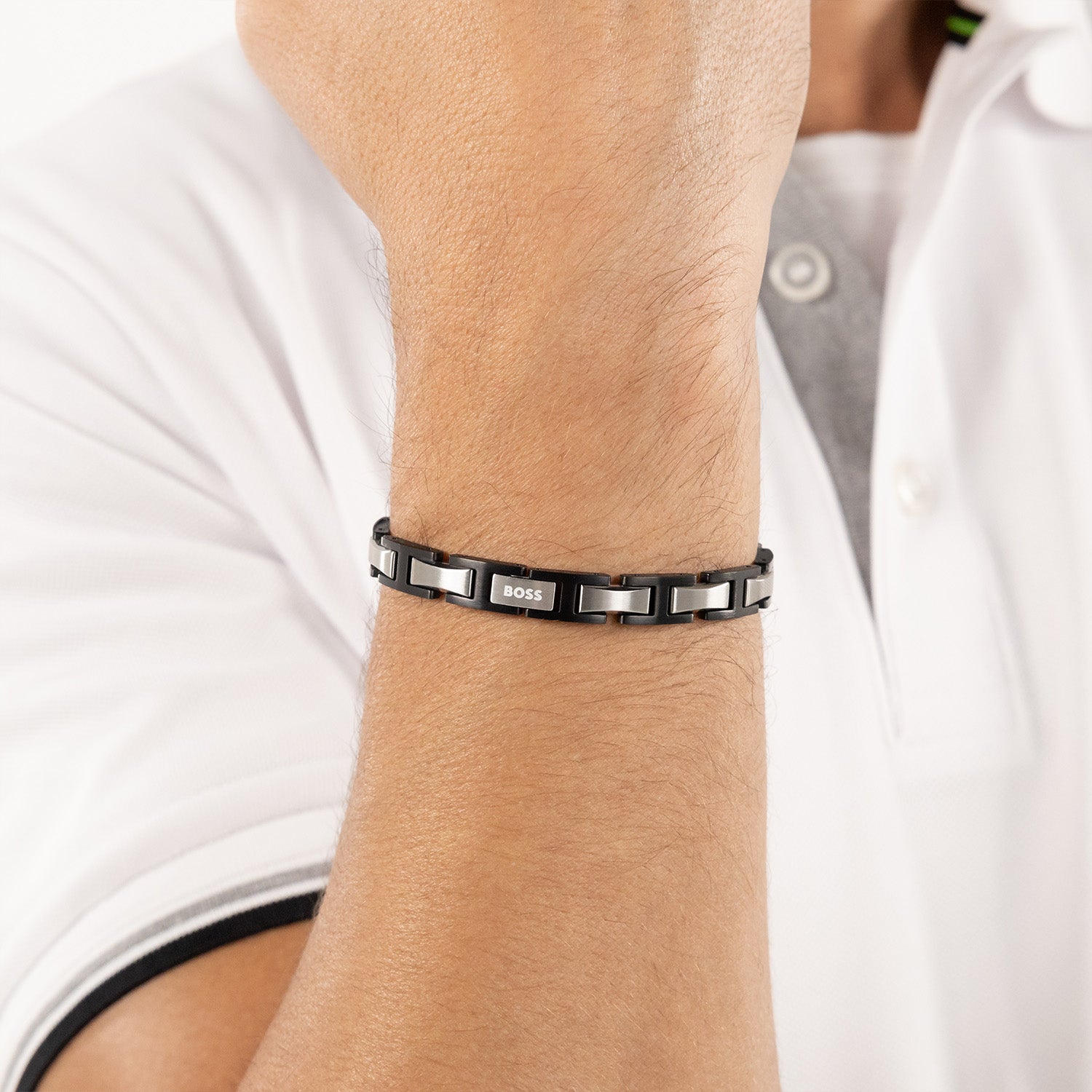 Hugo Boss Stainless Steel Black Men's Chain bracelet HBJ1580794