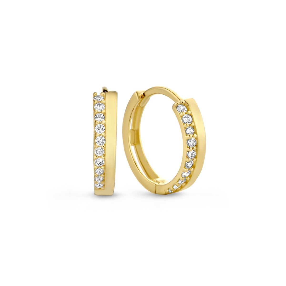 Isabel Bernard Rivoli Esmée 14 Carat Golden KlapHoop Earrings IB360201