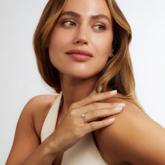 Isabel Bernard De la Paix Maxime 14 karat whitegold ring with diamond 0.13 carat IBD330042-54