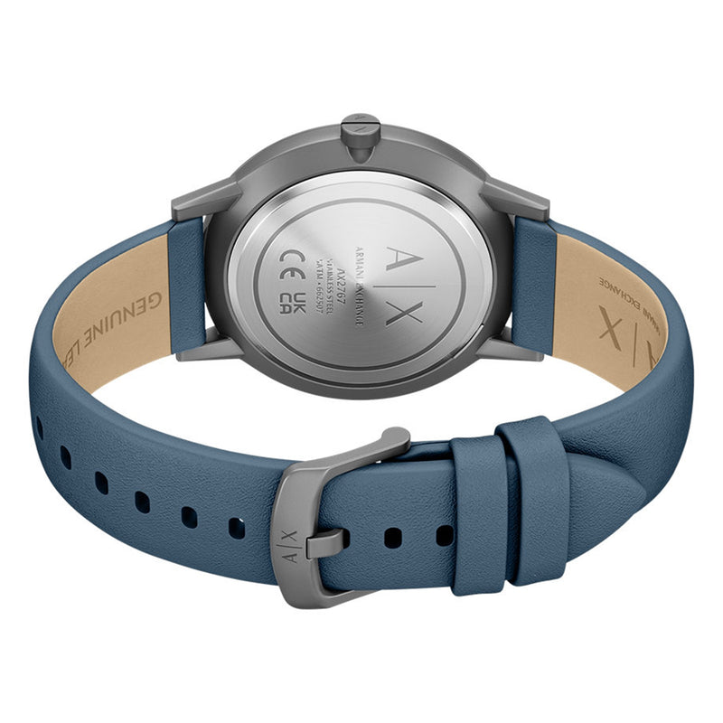 Armani Exchange Round Blue Dial Watch AX2767-zoom-