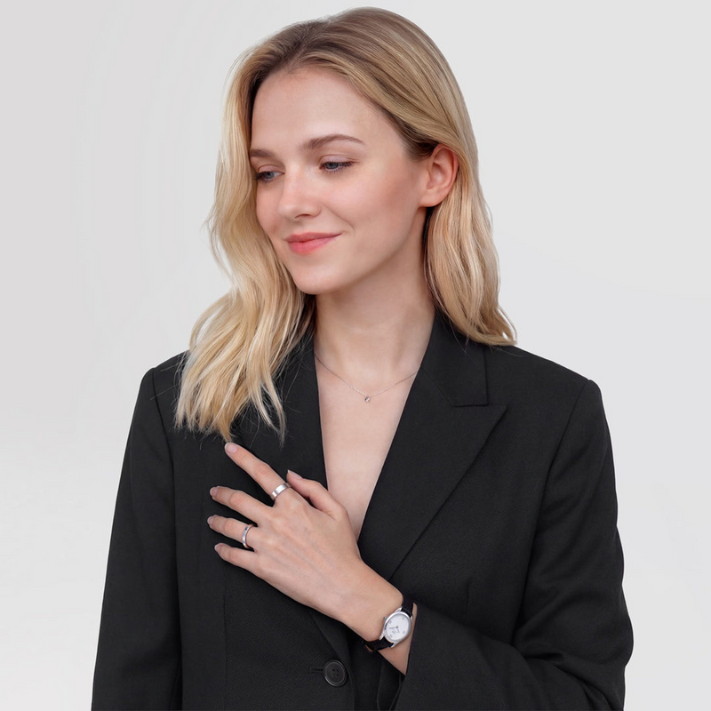 Daniel Wellington Ophelia Mini Black Lizard Silber Damen Uhr DW00100887-zoom-