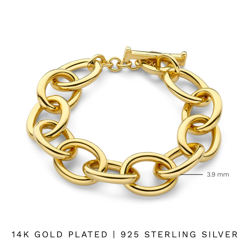 Parte Di Me Bibbiena Poppi Adriane 925 Sterling Silver Gold Plated Link Bracelet PDM32132-zoom-