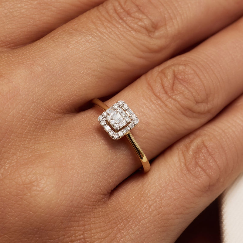 Isabel Bernard De la Paix Elena 14 Karat Goldring mit Diamant 0.18 ct IBD330036-60-zoom-