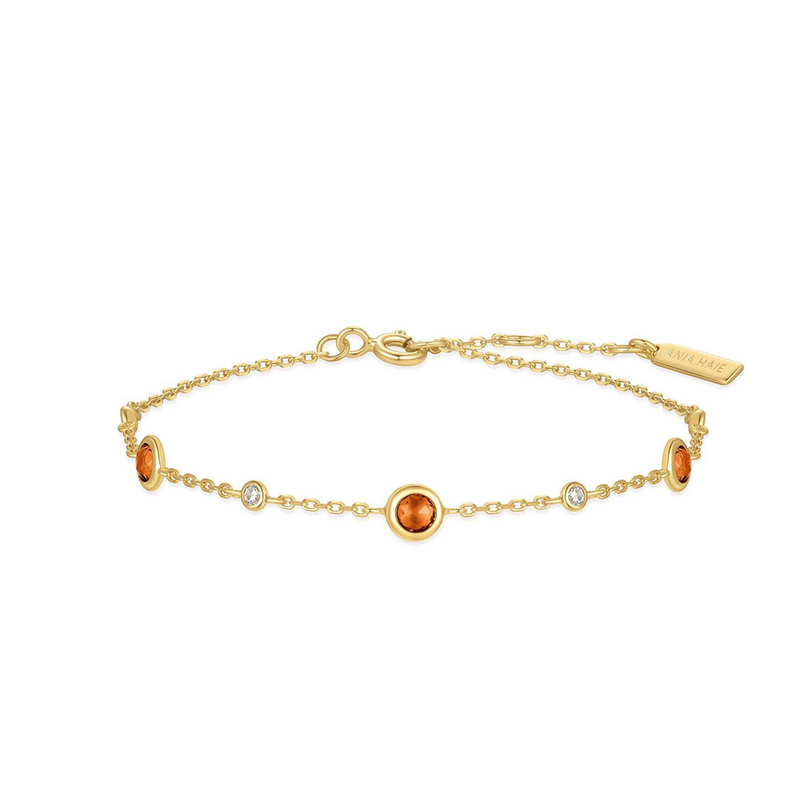 Ania Haie Melodic Poet Gold Nano Gem Station Bracelet S AH-B066-01G-zoom-