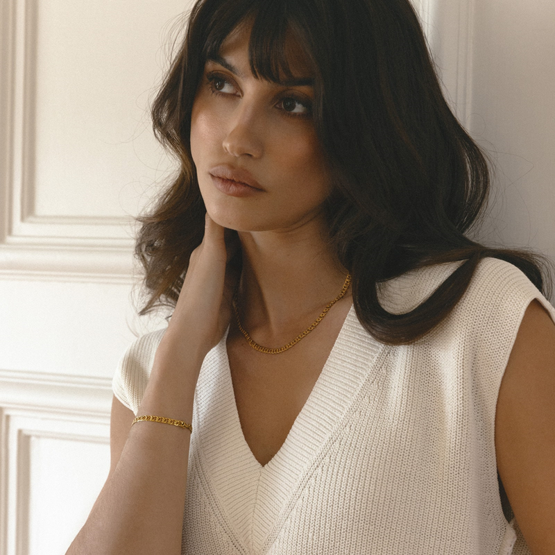 Mockberg Gold Plated Infinity Necklace MB0179-zoom-