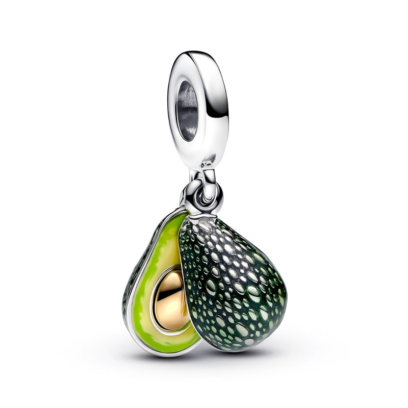 Pandora Moments 925 Sterling Silver Avocado Charm with Gold Plating 763405C01-zoom-