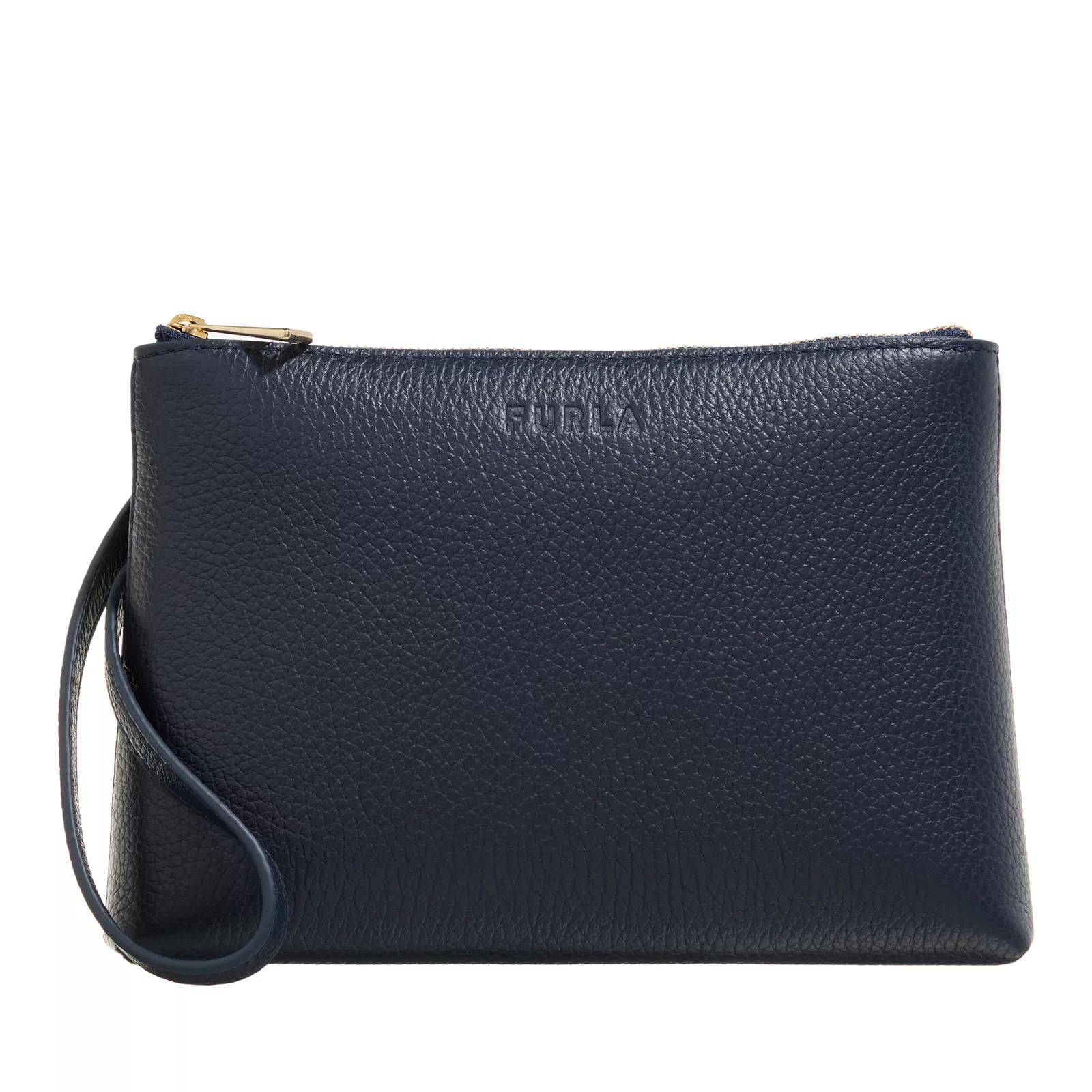 Furla Blauwe Leren Toilettas 2001-A0288429