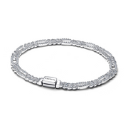 Pandora Timeless 925 Sterling Silver Oval Cuban Chain Bracelet 594227C01-20