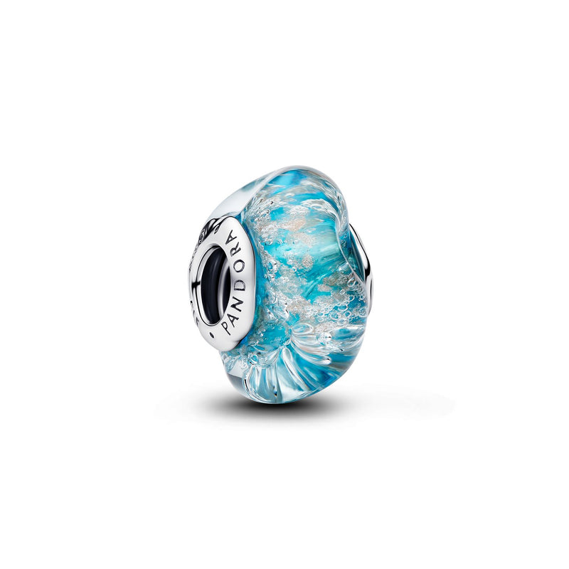 Pandora Moments Murano Glass Turquoise Murano Glas & Glitter Charm 794701C01-zoom-