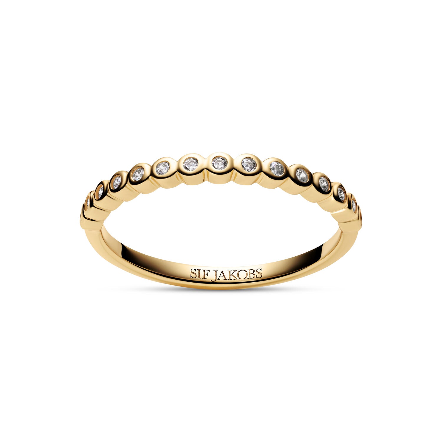 Sif Jakobs Gold Plated Sarzana Ring SJ-R2750-CZ-YG-50