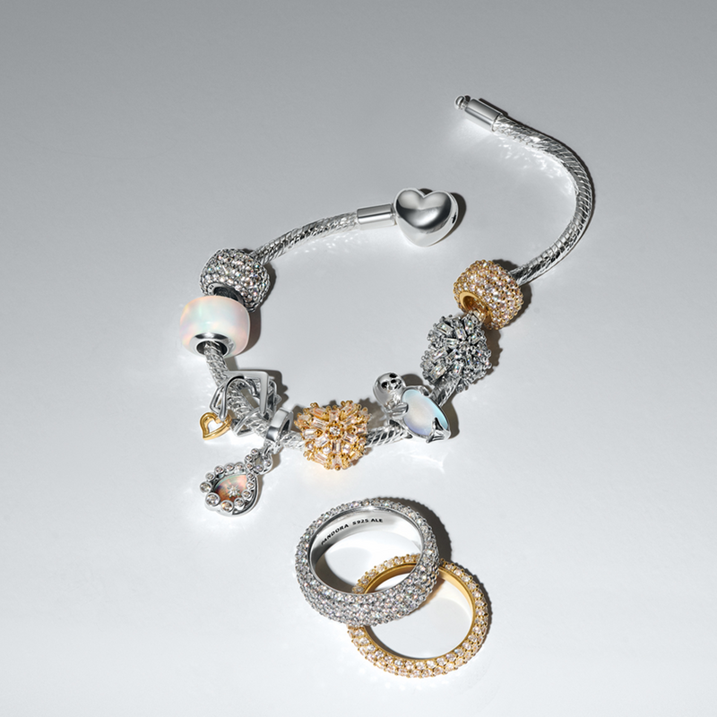 Pandora Moments 925 Sterling Silver Opalescent Infinity Double Dangle Charm 794251C01-zoom-