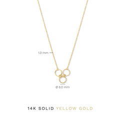 Isabel Bernard 14 Carat Golden Belleville Anna Necklace IB340047 (Length 40.00-45.00 cm)