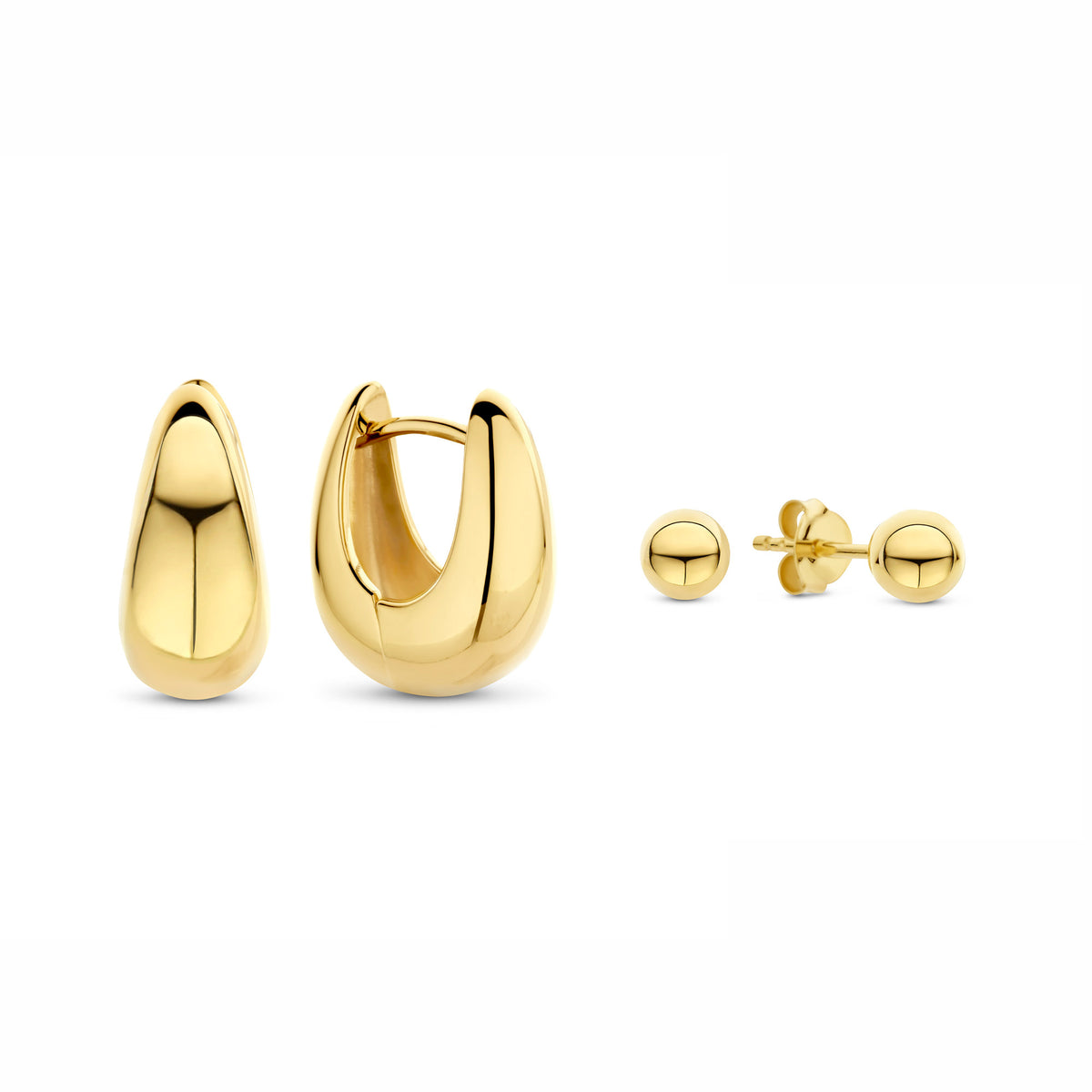 Parte Di Me Soprendimi 925 Sterling Silver Gold Plated Earrings Set PDM90055